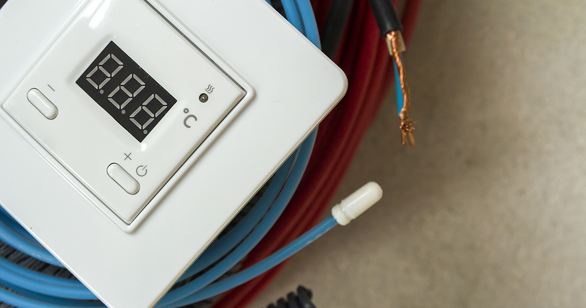 ufh control with exposed wires